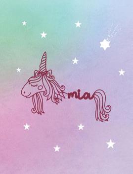 Paperback Mia: Unicorn Name Notebook Book