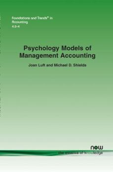 Paperback Psychology Models of Management Accounting Book