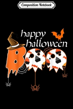 Paperback Composition Notebook: Boo Halloween 2019 party with Spiders Witch Ha Journal/Notebook Blank Lined Ruled 6x9 100 Pages Book