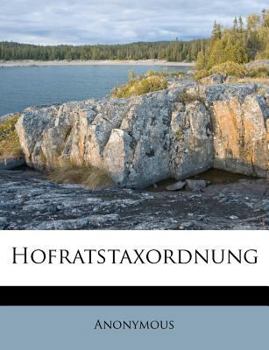 Paperback Hofratstaxordnung Book