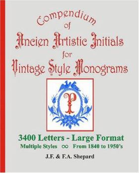 Paperback Compendium Of Ancien Artistic Initials For Vintage Style Monograms Book