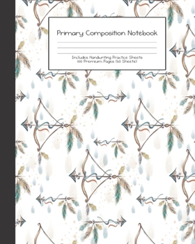 Paperback Primary Composition Notebook: Tribal Boho Animals -Grades K-2 - Handwriting Practice Paper-Primary Ruled With Dotted Midline - 100 Pgs 50 Sheets - P Book