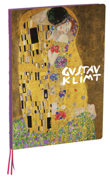 Hardcover Teneues - A4 Notebook: The Kiss by Gustav Klimt, Hardcover - 230 Dot-Grid Pages with Exposed Lay Flat Binding, Three Ribbon Markers: Large Format Hard Book