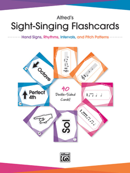 Paperback Alfred's Sight-Singing Flashcards: Hand Signs, Rhythms, Intervals, and Pitch Patterns, Flashcards Book