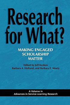 Paperback Research for What? Making Engaged Scholarship Matter Book