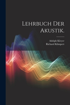 Paperback Lehrbuch der Akustik. [German] Book