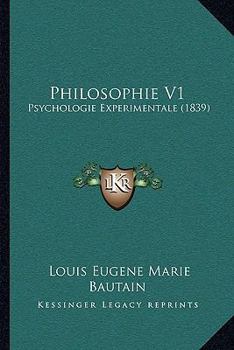 Paperback Philosophie V1: Psychologie Experimentale (1839) [French] Book