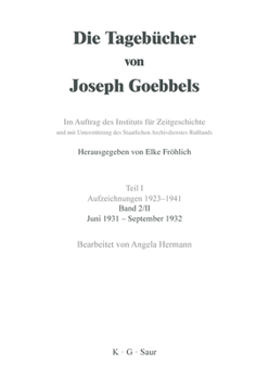 Hardcover Juni 1931 - September 1932 [German] Book