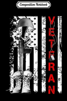 Composition Notebook: American Flag Red Line Design Veterans Day  Journal/Notebook Blank Lined Ruled 6x9 100 Pages