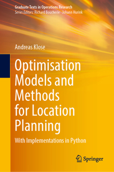 Hardcover Optimisation Models and Methods for Location Planning: With Implementations in Python Book