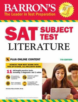 Paperback SAT Subject Test Literature with Online Tests Book