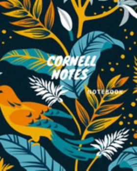 Cornell Notes Notebook: Blank line journal for high school, college, university student , men , Women , size 8X10 inches ,150 pages , Lecture, Note ... , awesome cover, yellow, blue, birds, flowers