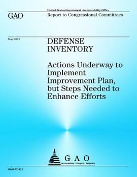 Paperback Defense Inventory: Actions Underway to Implement Improvement Plan, but Steps Needed to Enhance Efforts Book