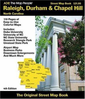 Paperback Raleigh, Durham & Chapel Hill, North Carolina: The Original Street Map Book