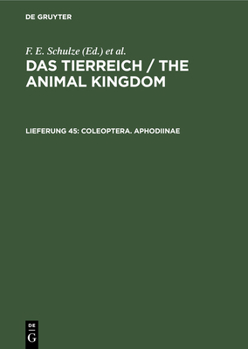 Hardcover Coleoptera. Aphodiinae [German] Book