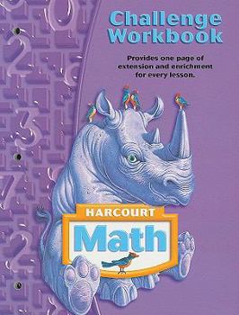 Paperback Harcourt Math: Challenge Workbook, Grade 4 Book