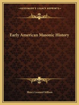 Paperback Early American Masonic History Book