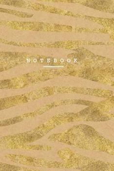 Paperback Notebook: Lined Notebook Journal - Gold Animal Print - 120 Pages Book