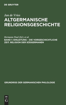 Hardcover Einleitung - Die Vorgeschichtliche Zeit. Religion Der Südgermanen [German] Book