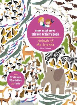 Paperback Animals of the Savanna: My Nature Sticker Activity Book