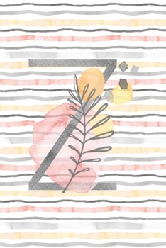 Paperback Food and Exercise Journal with Monogram Letter Z: Daily Fitness Tracker for Women Book