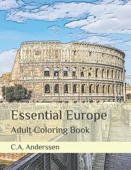 Paperback Essential Europe: Adult Coloring Book