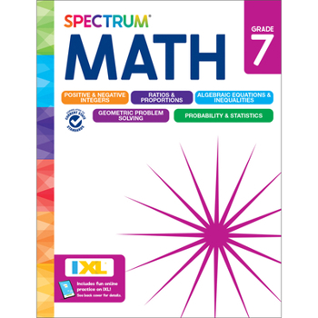 Paperback Spectrum Math Workbook, Grade 7 Book