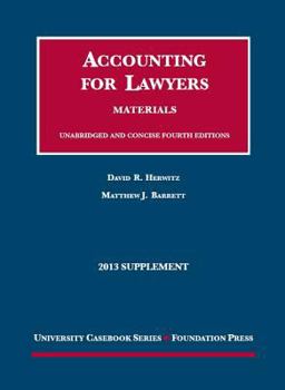 Paperback Accounting for Lawyers, 4th, 2013 Supplement Book