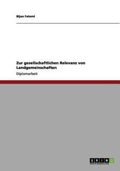 Paperback Zur gesellschaftlichen Relevanz von Landgemeinschaften [German] Book
