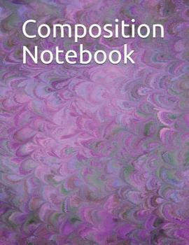 Paperback Composition Notebook: Purple Abstract Pattern Composition Notebook 100 Pages College Ruled 8.5 X 11 Book