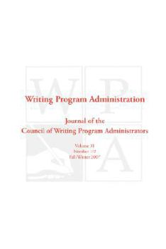Paperback Wpa: Writing Program Administration 31.1-2 Book