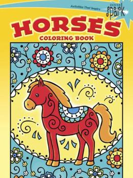 Paperback Spark Horses Coloring Book