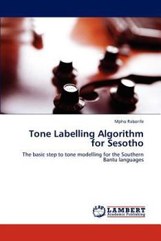 Paperback Tone Labelling Algorithm for Sesotho Book