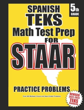 Paperback Spanish TEKS 5th Grade Math Test Prep for STAAR Book