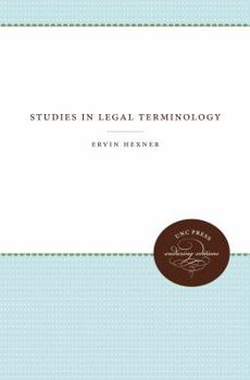Paperback Studies in Legal Terminology Book
