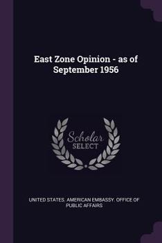 Paperback East Zone Opinion - as of September 1956 Book
