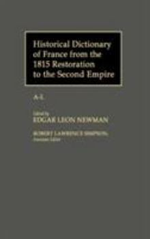 Hardcover Dic Hist France A-l (1) Book