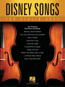 Paperback Disney Songs for Violin Duet Book