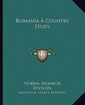 Paperback Romania A Country Study Book