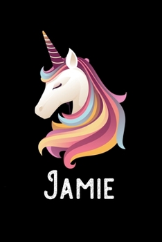 Paperback Jamie: Personalized Custom Name Unicorn Themed Monthly 2020 Planner (Calendar, To Do List, Monthly Budget, Grocery List, Year Book