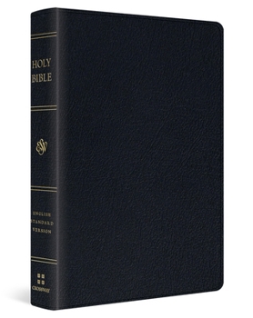 Leather Bound ESV Personal Size Reference Bible, Red Letter (Genuine Leather, Black) Book