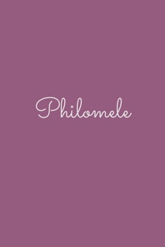 Philomele: notebook with the name on the cover, elegant, discreet, official notebook for notes, dot grid notebook,
