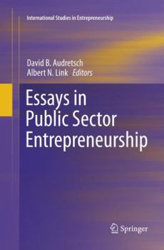 Paperback Essays in Public Sector Entrepreneurship Book