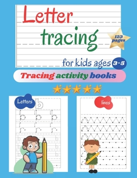 Paperback Letter tracing for kids ages 3-5: Tracing activity book for preschoolers : learn to trace letters and lines Book