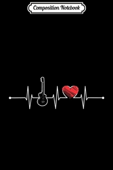 Composition Notebook: Acoustic Guitar Heartbeat Gift EKG Music Musicians Lover  Journal/Notebook Blank Lined Ruled 6x9 100 Pages