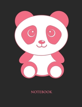 Paperback Cute Panda Notebook: Hand Writing Notebook - Large (8.5 x 11 inches) - 110 Numbered Pages - Pink Softcover Book