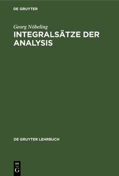 Hardcover Integralsätze Der Analysis [German] Book