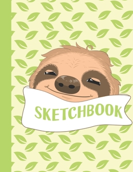 Paperback Sketchbook: Cute Blank Notebook for Sketching and Picture Space with Funny Sloth Face, Unlined Paper Book for Drawing, Journaling Book