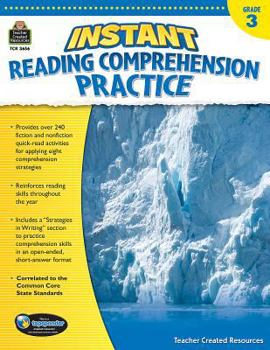 Paperback Instant Reading Comprehension Practice Grade 3 Book