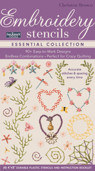 Misc. Supplies Fast2mark(tm) Embroidery Stencils - Essential Collection: 90+ Easy-To-Mark Designs - Endless Combinations - Perfect for Crazy Quilting - Accurate Stit Book